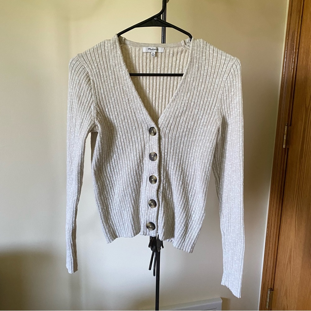 Madewell Fitted Ribbed Cardigan M